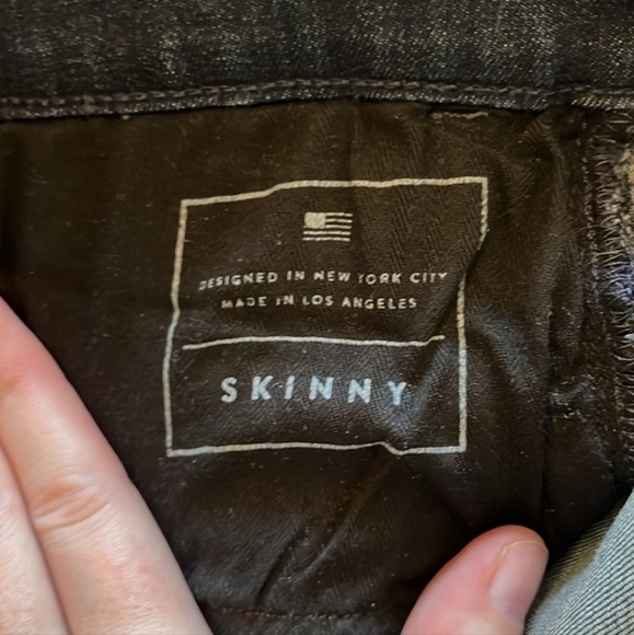 AYR Dark Wash Distressed Tall Long Stretch Skinny Jeans - Size 28x32 - Picture 6 of 12